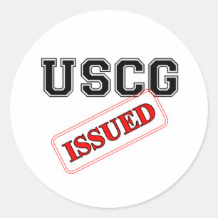 uscgissued classic round sticker