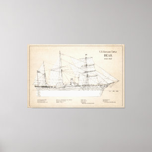 USCGRC USRC Bear - SBD Canvas Print