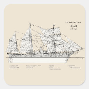 USCGRC USRC Bear - SBD Square Sticker