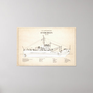USCGT Evergreen wlb-295 - SBD Canvas Print