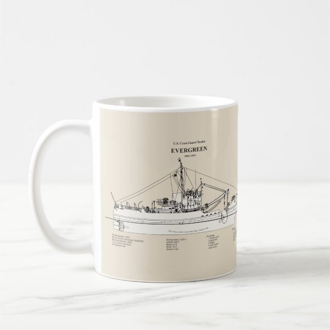 USCGT Evergreen wlb-295 - SBD Coffee Mug (Left)