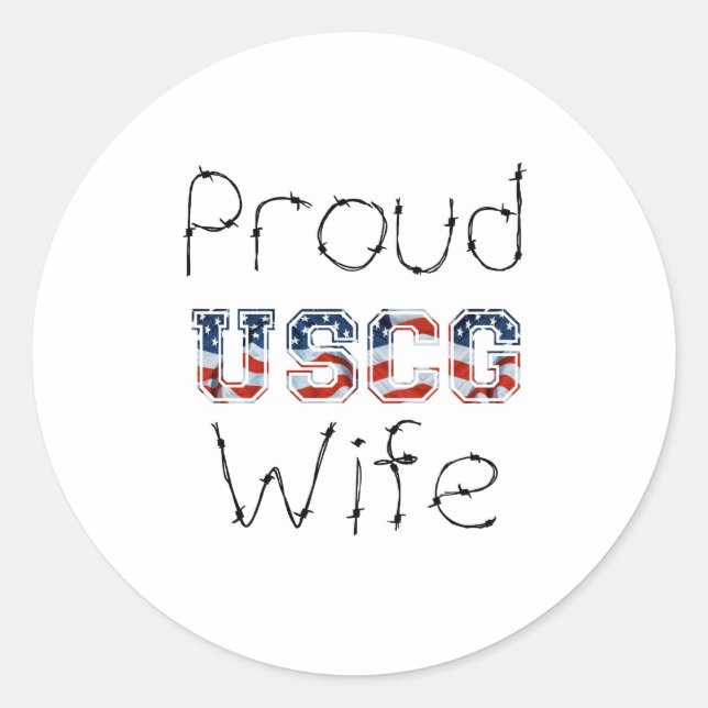 uscgwife classic round sticker (Front)