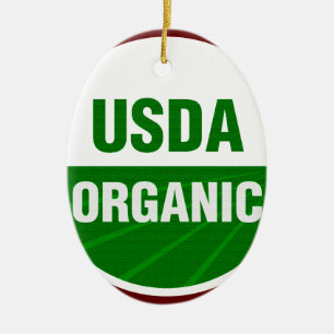 USDA Organic certificate Ceramic Ornament
