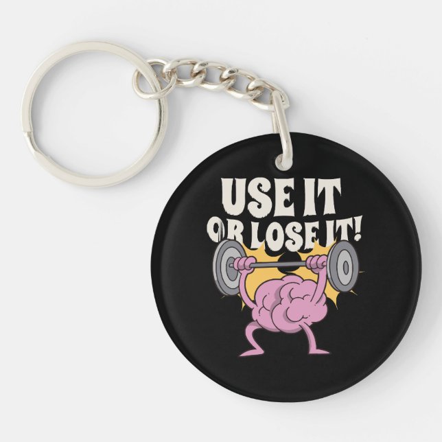 Use and train your brain keychain (Front)
