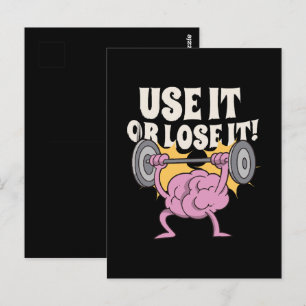 Use and train your brain postcard