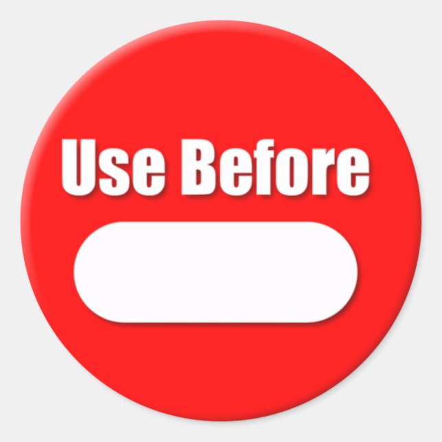 Use Before Sticker (Small) (Front)