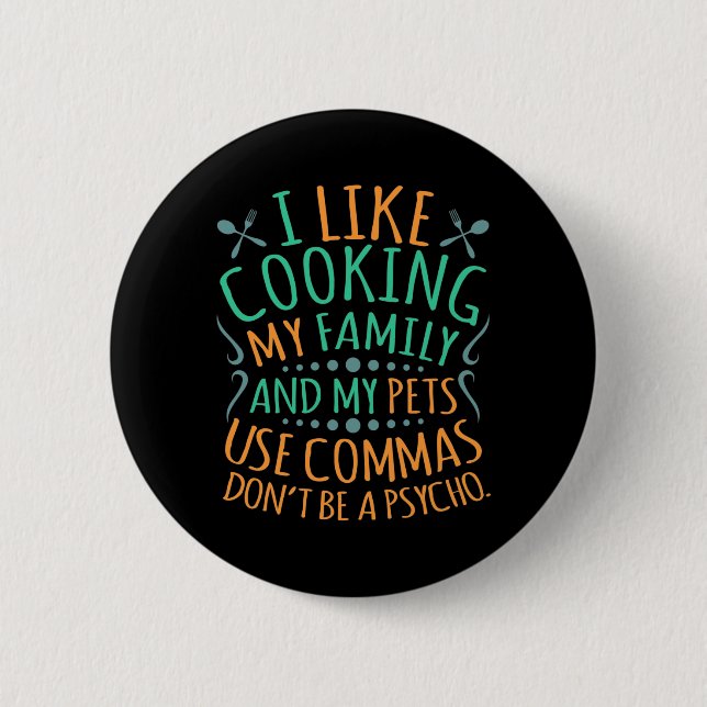 Use Commas English Language Teacher Teach Student 2 Inch Round Button (Front)