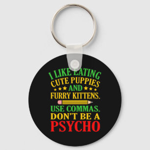 Use Commas English Language Teacher Teach Student Keychain