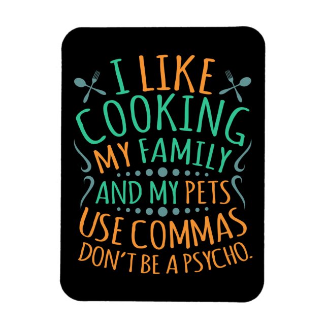 Use Commas English Language Teacher Teach Student Magnet (Vertical)