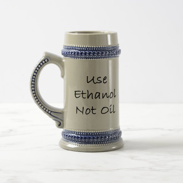 Use Ethanol Not Oil Beer Stein (Left)