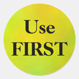 Use FIRST Restaurant Product Rotation Sheets Classic Round Sticker