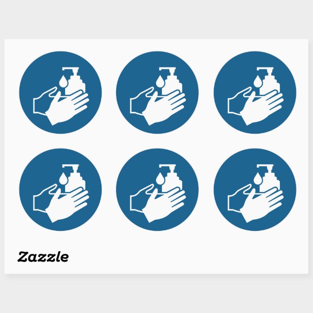 Use Hand Sanitizer Classic Round Sticker (Sheet)