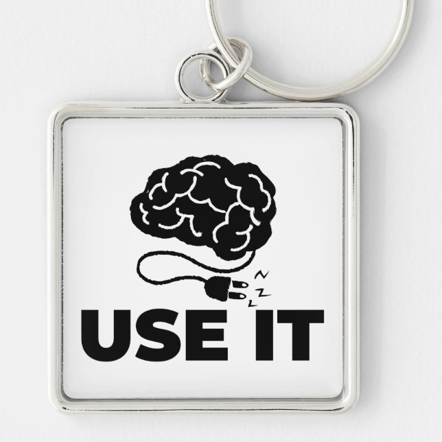 Use It - Brain Design Keychain (Front)