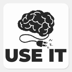 Use It - Brain Design Square Sticker