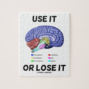 Use It Or Lose It (Anatomical Brain Advice) Jigsaw Puzzle