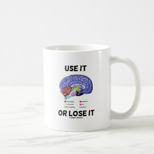 Use It Or Lose It (Brain Anatomy Humour Saying) Coffee Mug
