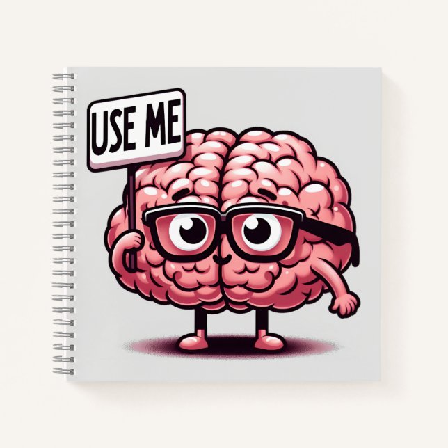 Use Me Funny Brain  Notebook (Front)