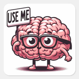 Use Me Funny Brain Sticker