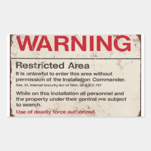 Use of deadly force authorized sticker