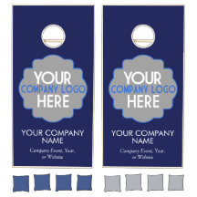 Use Own Business Logo Navy Company Event Party