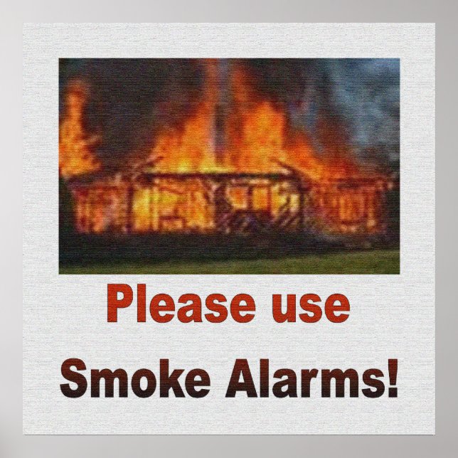 USE SMOKE ALARMS SAFETY POSTER (Front)