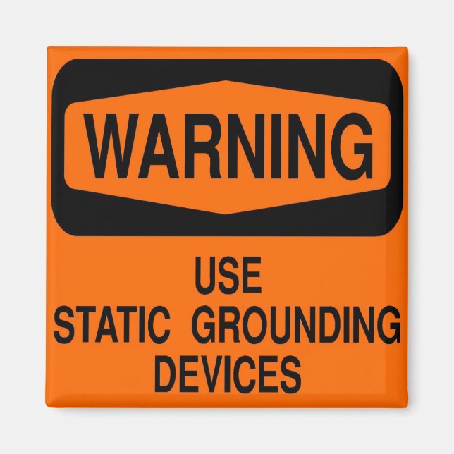 Use static grounding device magnet (Front)