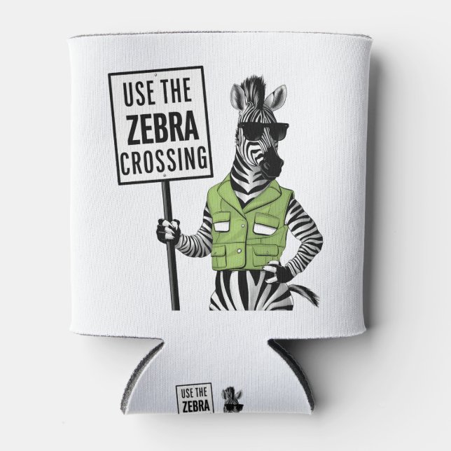 Use The Zebra Crossing Can Cooler (Front)