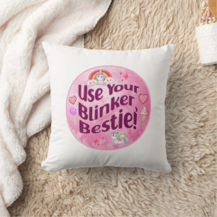 Use Your Blinker, Bestie! BFF Best Friends Heart Throw Pillow