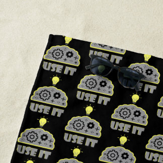 Use your brain beach towel