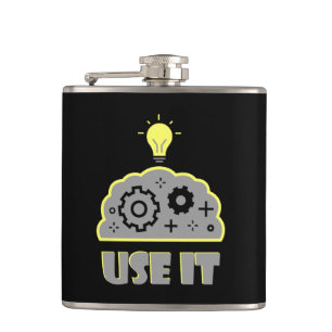 Use your brain hip flask
