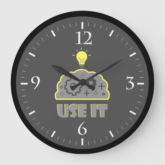 Use your brain large clock (Front)