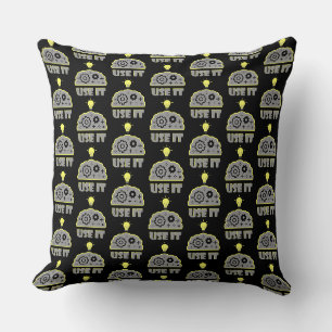 Use your brain throw pillow