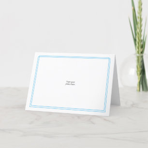 Use Your Own Photo--Double Blue Border Card