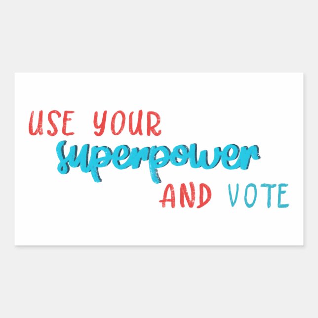 Use Your Superpower and Vote  Sticker (Front)