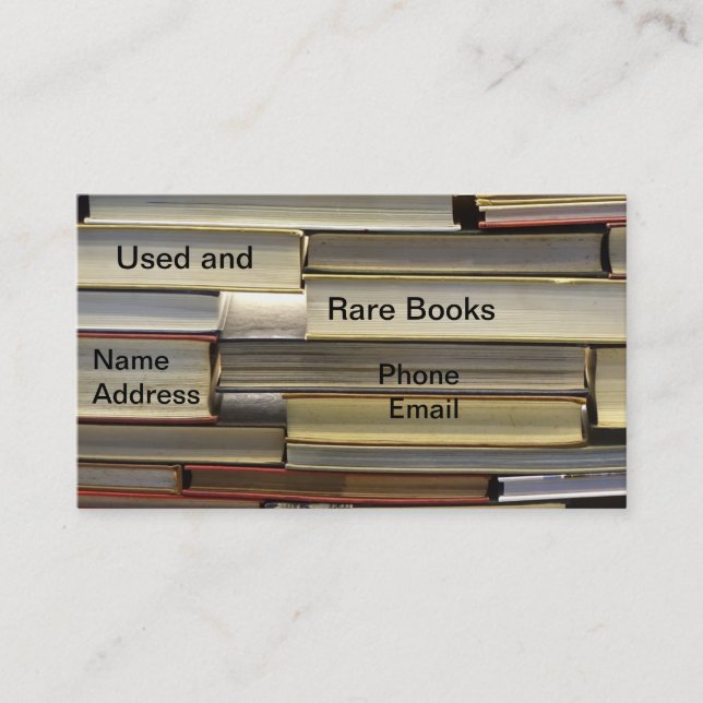 Used and Rare Books Business Card (Front)