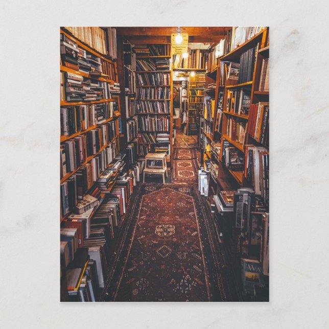 Used Bookstore Interior Photo Postcard (Front)