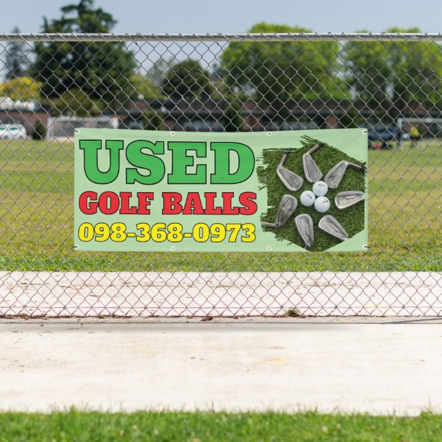 Used Golf Balls Custom Banner (Insitu)