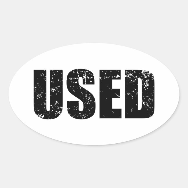 USED OVAL STICKER (Front)