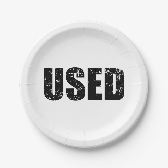 USED PAPER PLATE (Front)