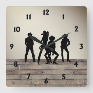 Used to Be a Line Dance Square Wall Clock