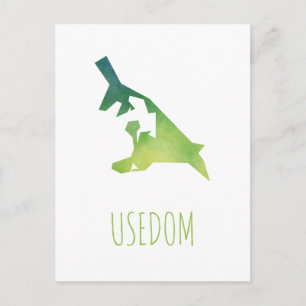 Usedom Map Postcard
