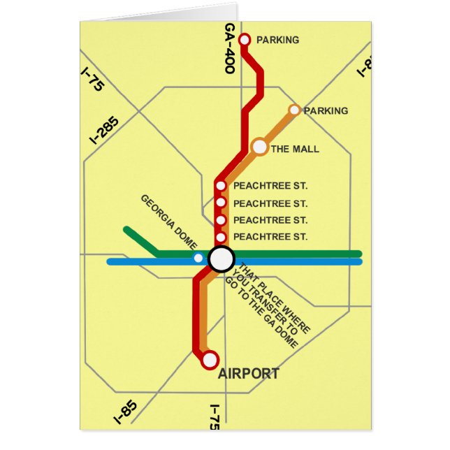 Useful Atlanta Subway Map (Front)