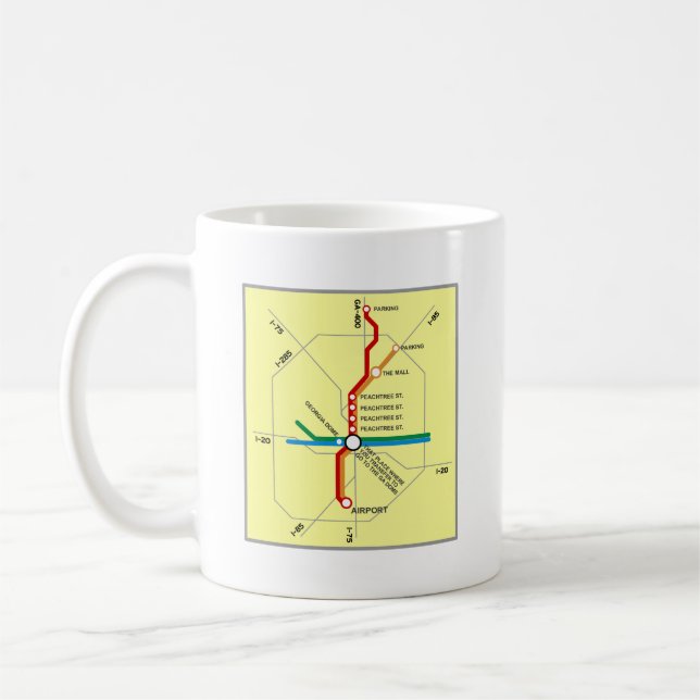 Useful Atlanta Subway Map Coffee Mug (Left)