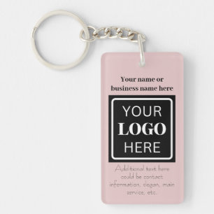 Useful promotional QR code for business pink blush Keychain