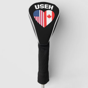 USEH America Canada Flag Funny American Canadian Golf Head Cover
