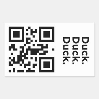 Useless QR Code: Duck Sticker