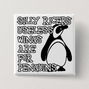 Useless Wings 2 Inch Square Button