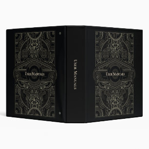 User Manuals Tech-Steampunk Style Binder