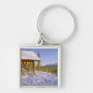 USFS Schnauss Cabin rental in Winter ovelooking Keychain