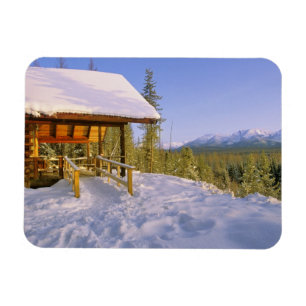 USFS Schnauss Cabin rental in Winter ovelooking Magnet